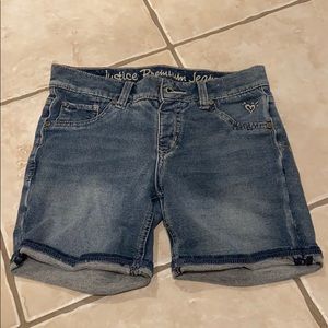 Justice denim shorts